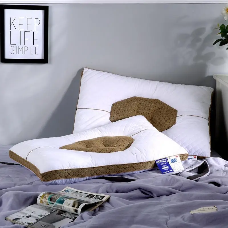 Health hotel core pure cotton skin friendly cervical spine to promote sleep ear protection pillow