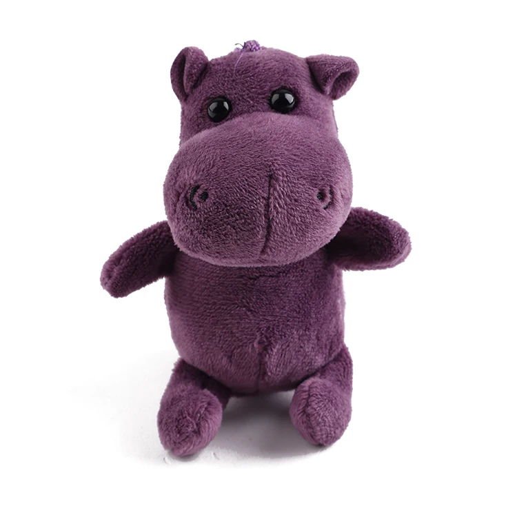 Custom Made Cute Keychain Plush Toy Stuffed Hippo Animal  Plush Toy For Kids Make Your Own Strap 3d children Company Gifts Oem