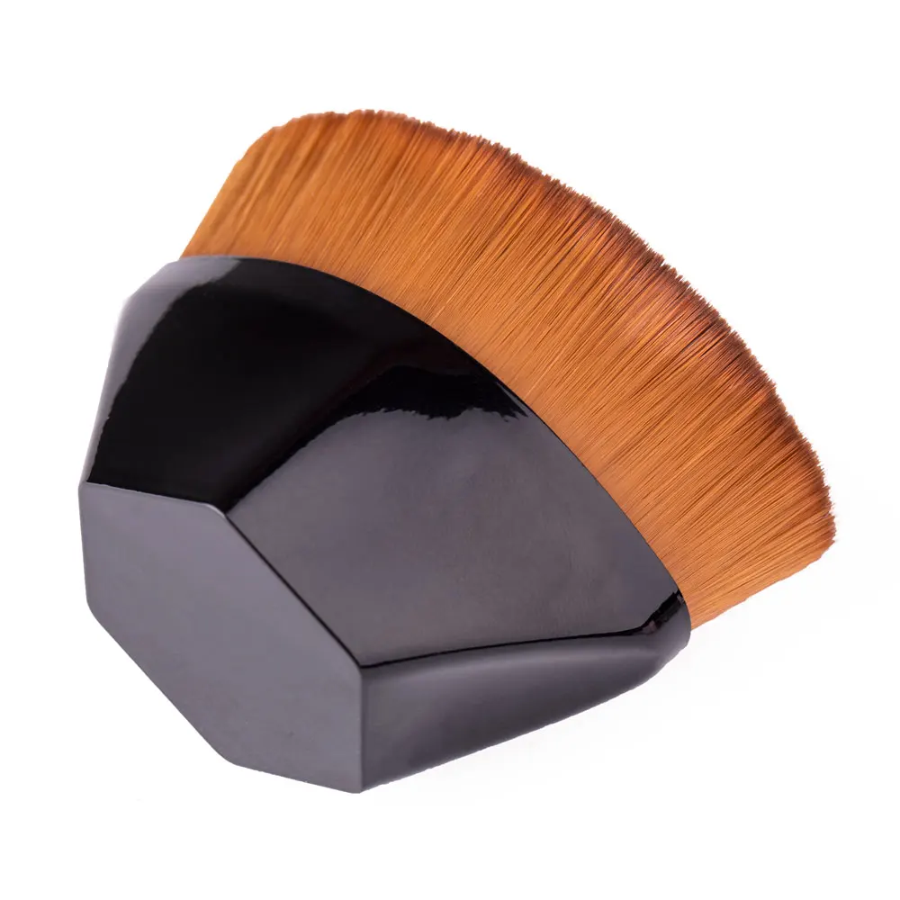 LOW MOQ Amazon Flat Top Vegan Single Foundation Make Up Brush Powder Synthetic Cosmetic Brush No.55 Kabuki Makeup Brush