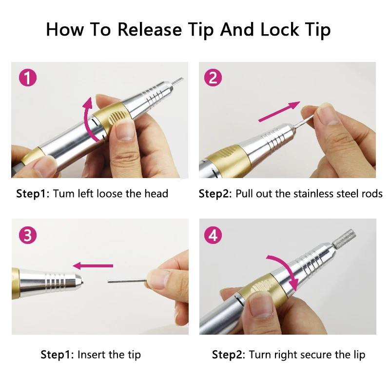 NAD004B 35000RPM Electric Nail Drill Machine Mill Cutter Sets For Manicure Nail Tips polish Electric Nail Pedicure File NAD004