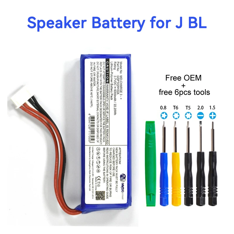 WH Audio Speaker Battery for j bl CHARGE 3 2016 Original Speaker Battery for J BL Speaker Battery Replacement for CHARGE 3 2016