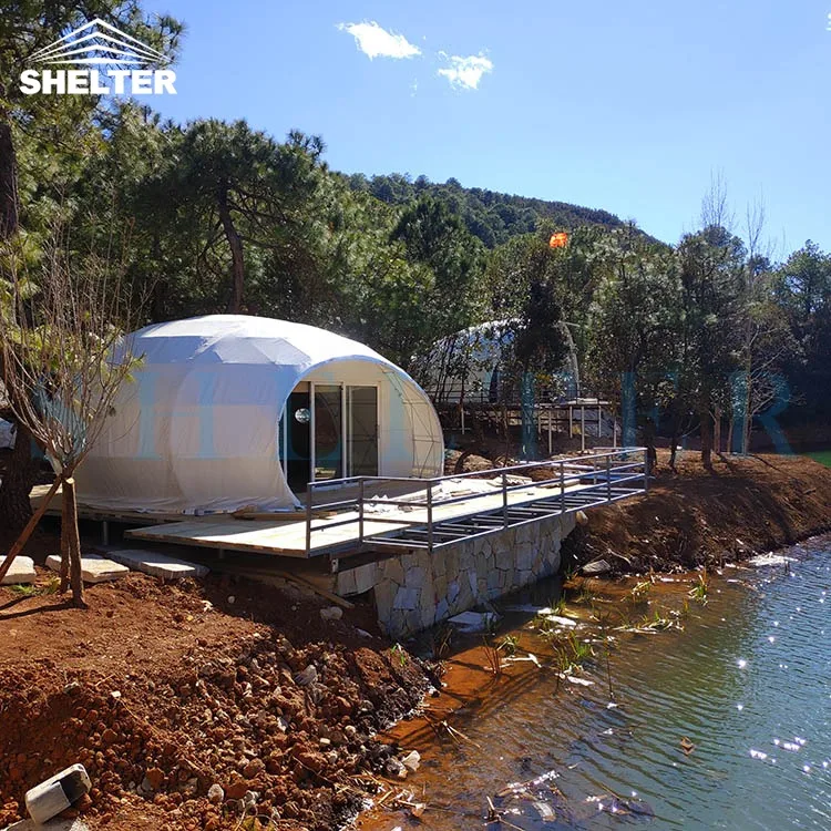 Luxury Glamping Tent Dew Shape Dome Tent for Resort