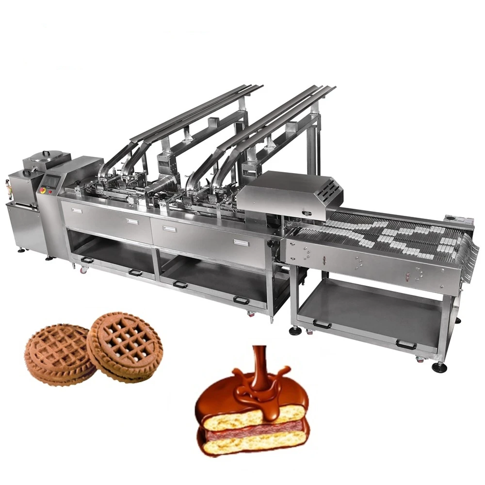 Last price double lane mini biscuit factory making machine small  price in Pakistan with row multiplier spreading biscuits