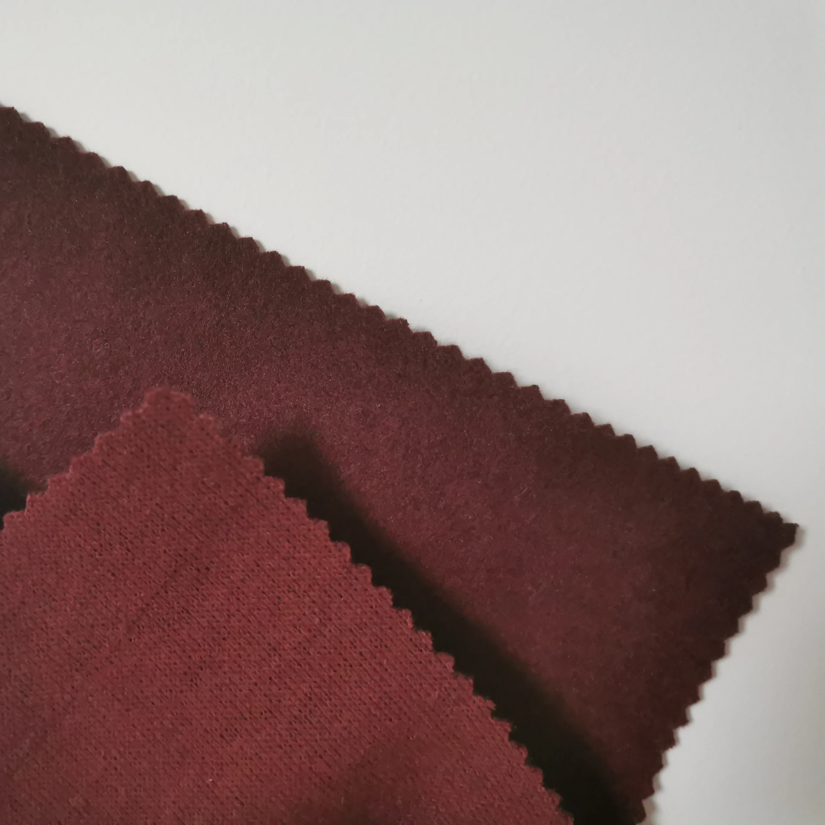 Fashionable knitted fabric wine red ladies fabric material for cheap price
