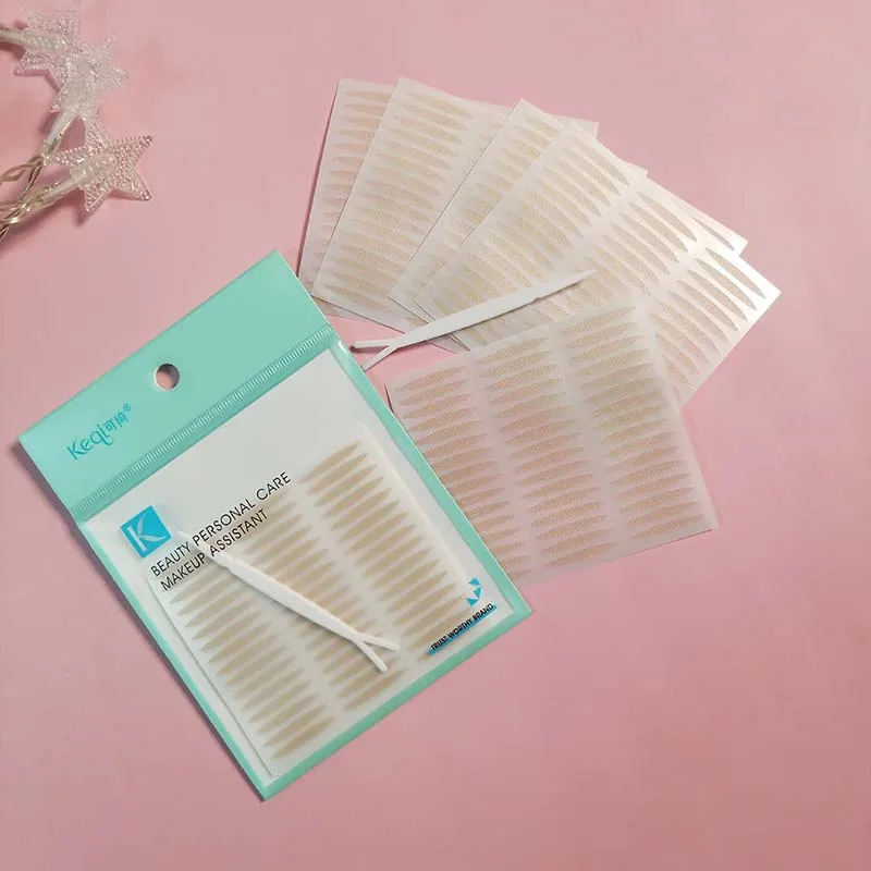 OEM  Factory Custom High Quality Small Size Crescent Shape Eyelid Stickers Lace  Fashion Cosmetic Lady Double Eyelid Tape
