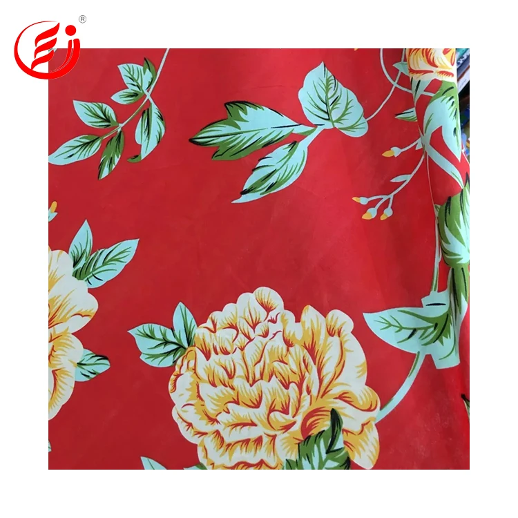 Recycled pigment printed fabric soft spandex 100% polyester printed fabric for bedding