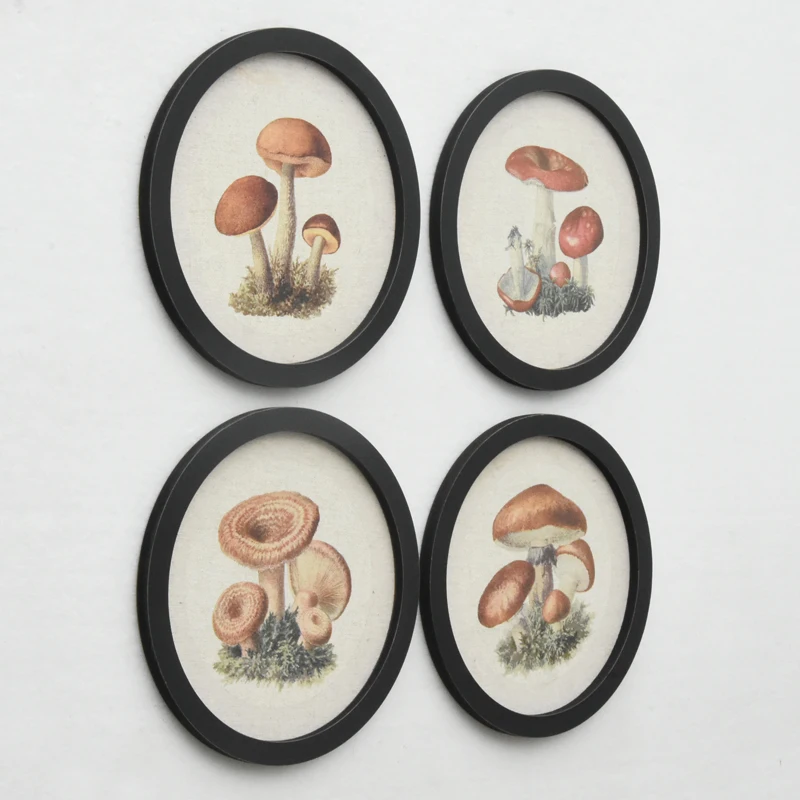 Farmhouse living Room Decor Light luxury Retro Mushroom Painting Wall Art for Home Decor Mushroom Aesthetic Hanging Wall Art