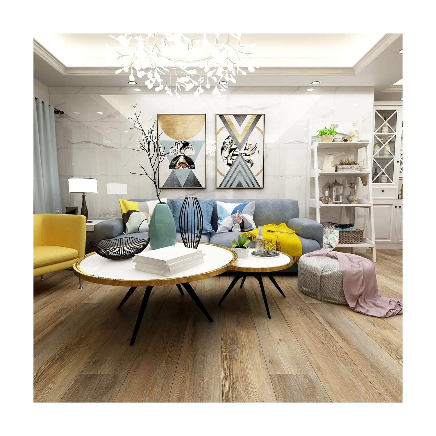 Коммерческая система блокировки Unilin, виниловая напольная плитка SPC для помещений 4 мм, 5 мм