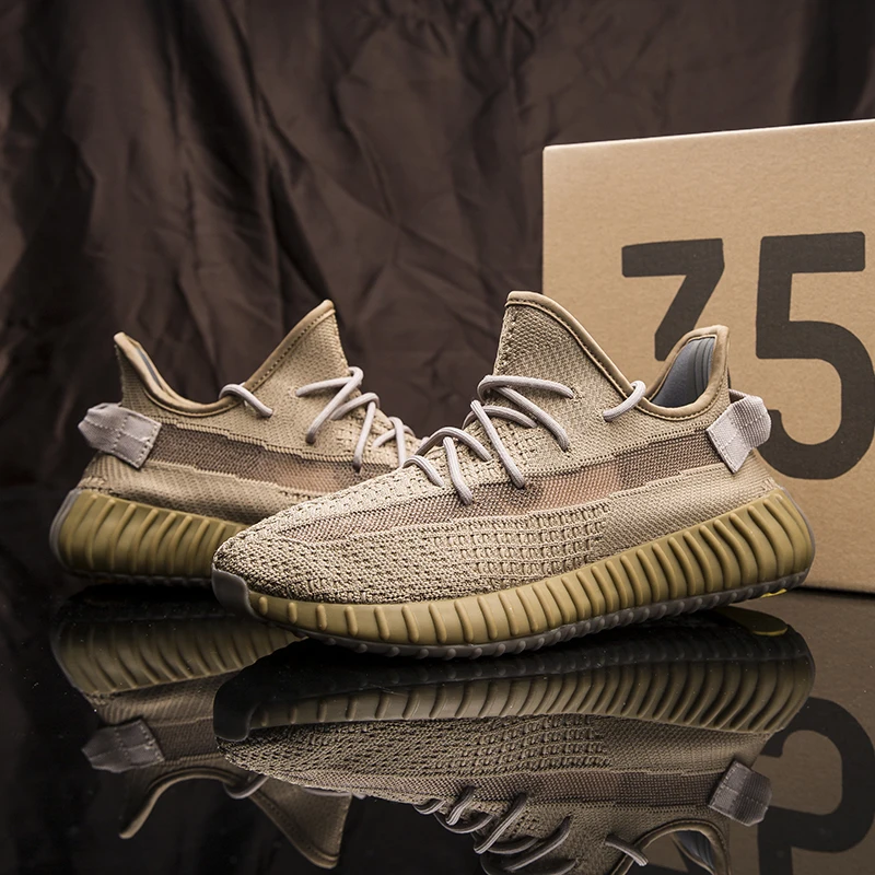 Оптовая продажа обуви yezzy дизайн пользовательского логотипа Yeezy 350 V2 Премиум шиферная черная Зебра женская обувь мужские
