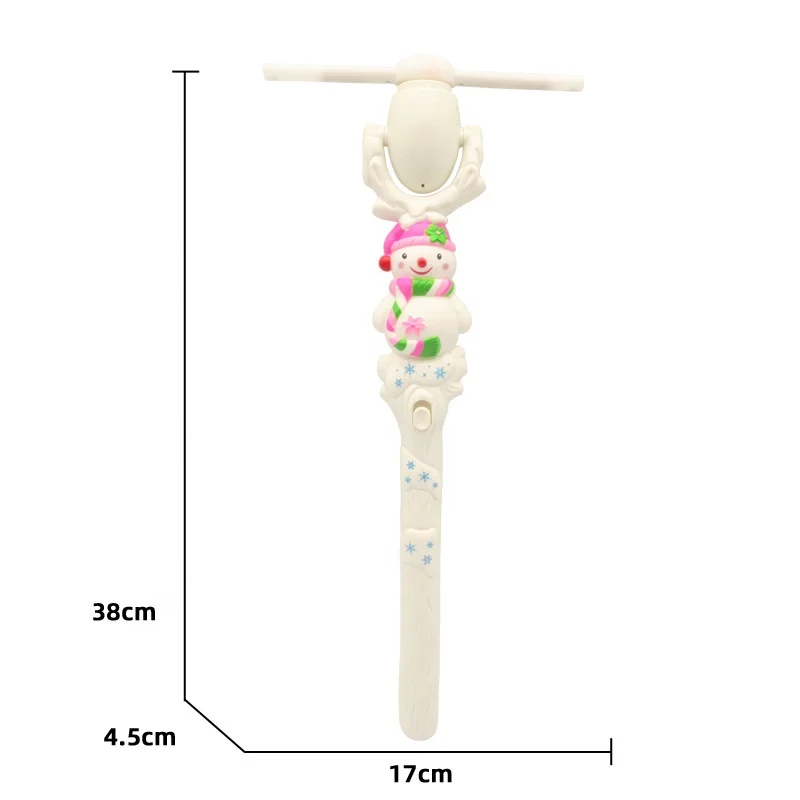 2023  Magic Wand Christmas Party led santa windmill Light Up Toys Led Flashing Spinning Windmill with Music