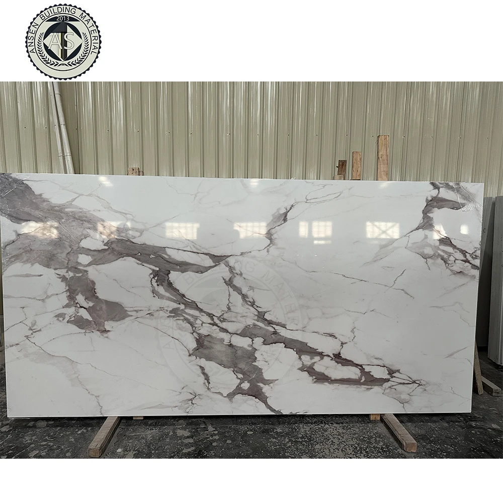 Prefabricated quartz kitchen countertop 3D Ink Printed 30mm thickness engineered artificial quartz stone