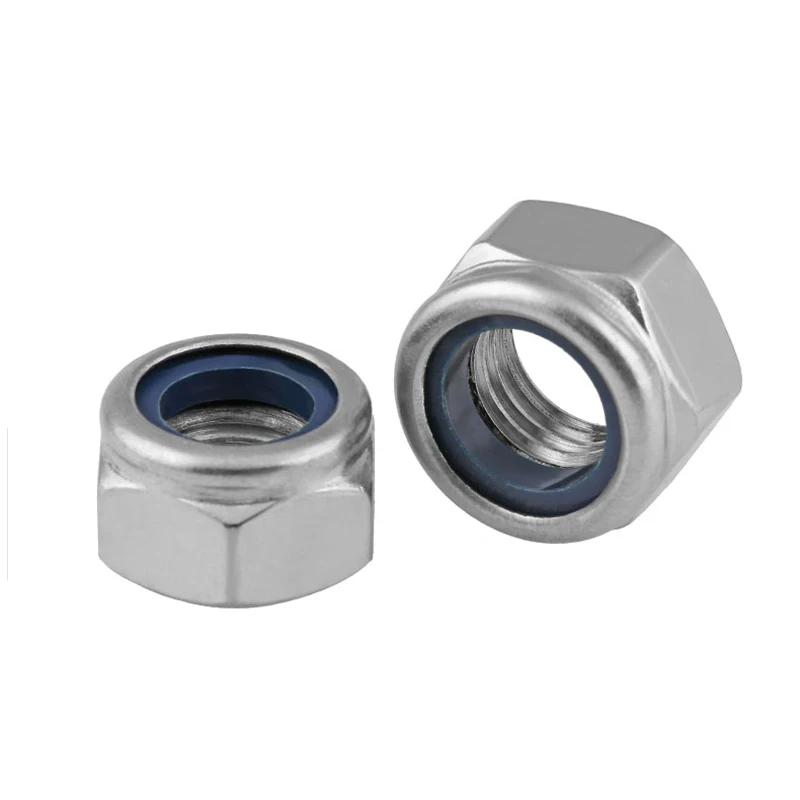M3-M48 SUS304 SUS316 SS Hex Nylon Lock Nut DIN985