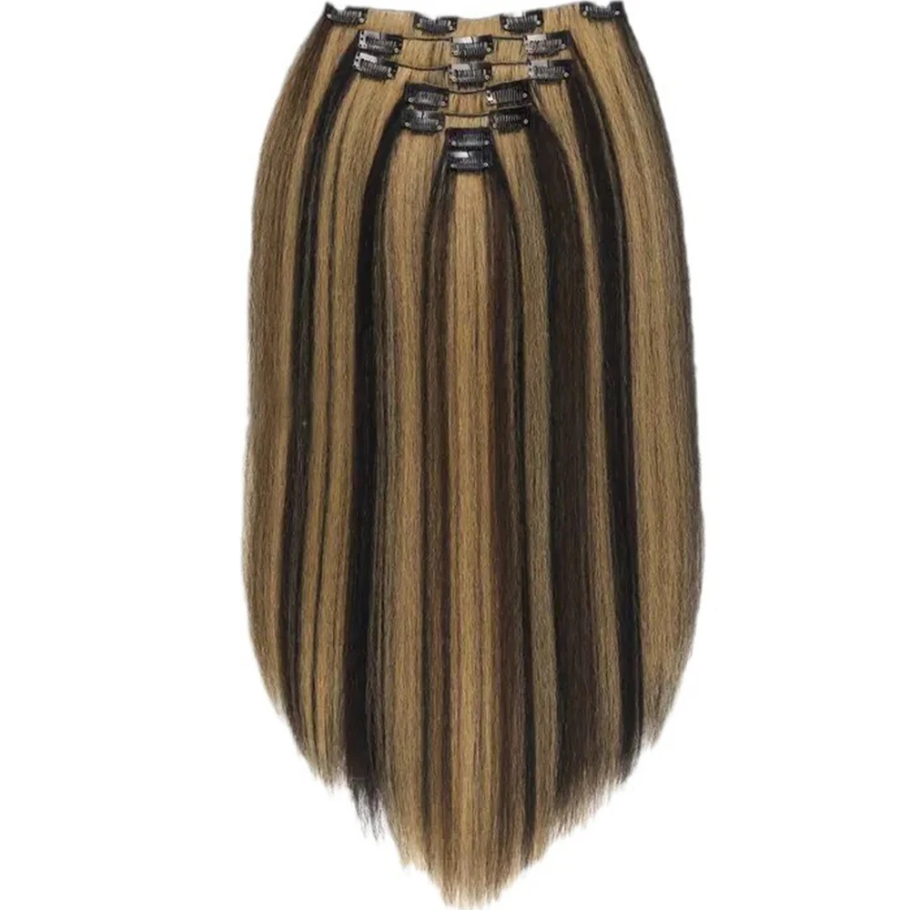 Jacques Wig Soft Artificial Hair Extensions 7-Piece Seamless Clip-On Hair Extension Synthetic Hair Wholesale