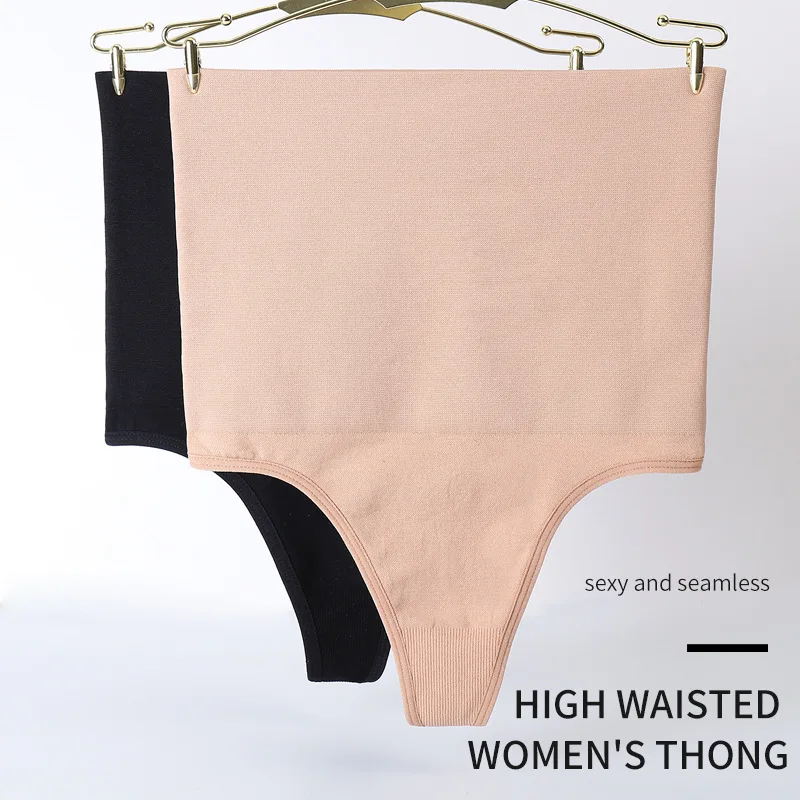 OEM ODM Custom logo size Girdle high waist abdominals underwear seamless shaper tummy control thong shapewear panties for women