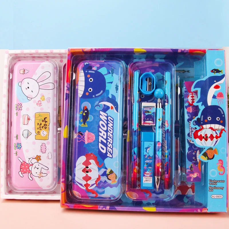 Wholesale school supplies stationery gift set,school girl boy kids stationery set ,children stationery items for kids school