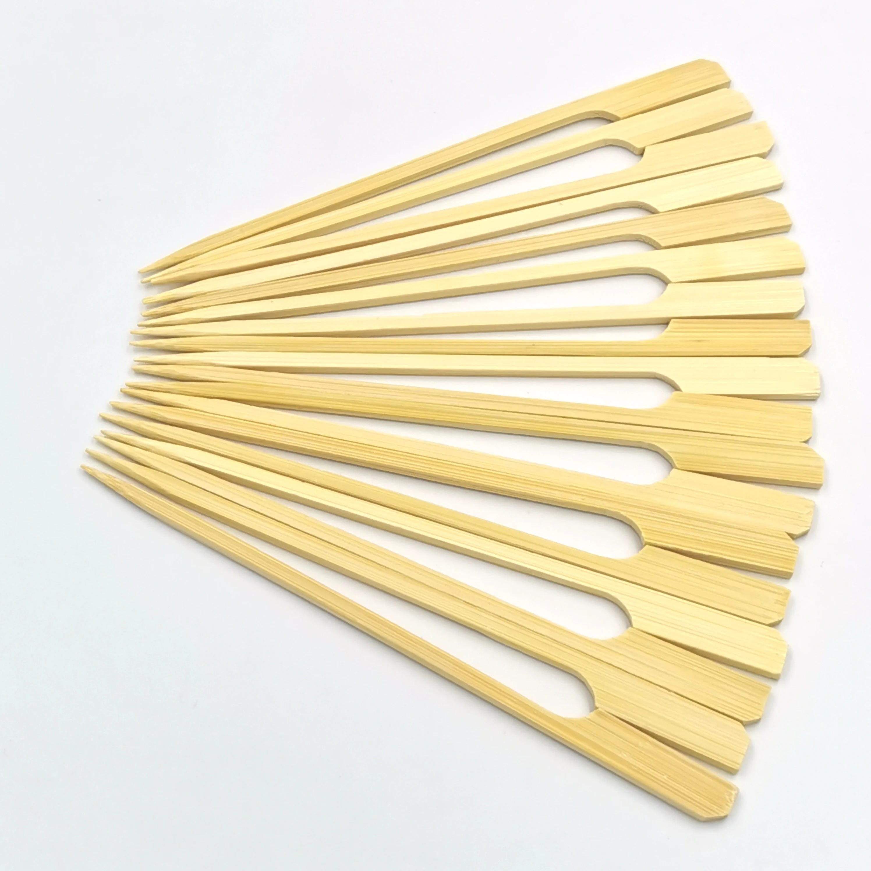 Customized Logo Natural High Quality BBQ Sticks Disposable Paddle BBQ Sticks Bamboo Skewer
