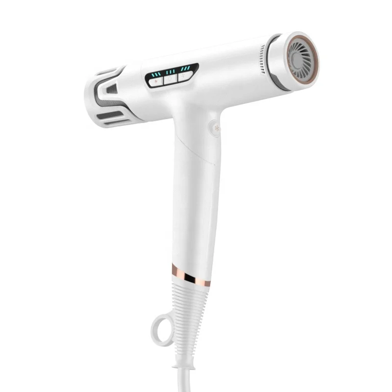 Foldable  ionic high speed air flow DLDC motor 110000rpm intelligence Negative Ions hair dryer