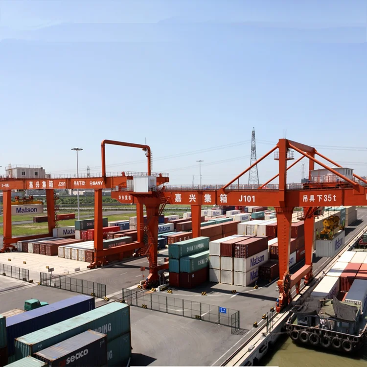 sea port container lifting crane 30 ton 40 ton RMG Crane rail mounted container mobile gantry crane 50 ton price