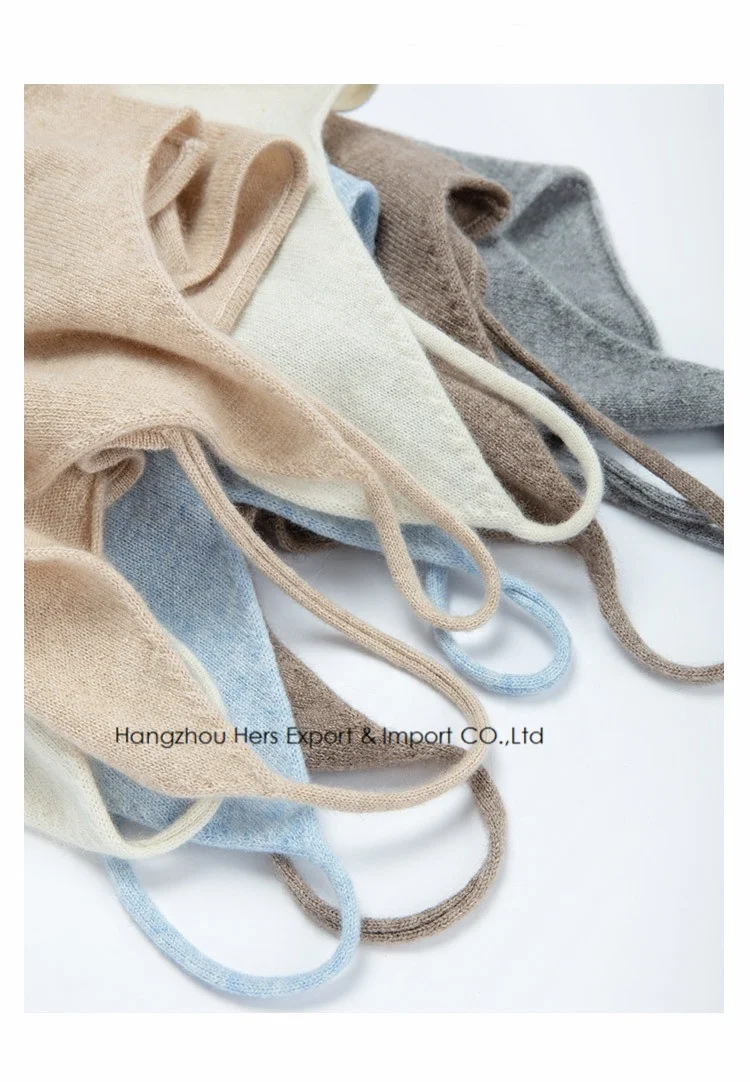 100% Cashmere Vest For Female Pure Mongolian cashmere Knitting Sleeveless Factory OEM&ODM