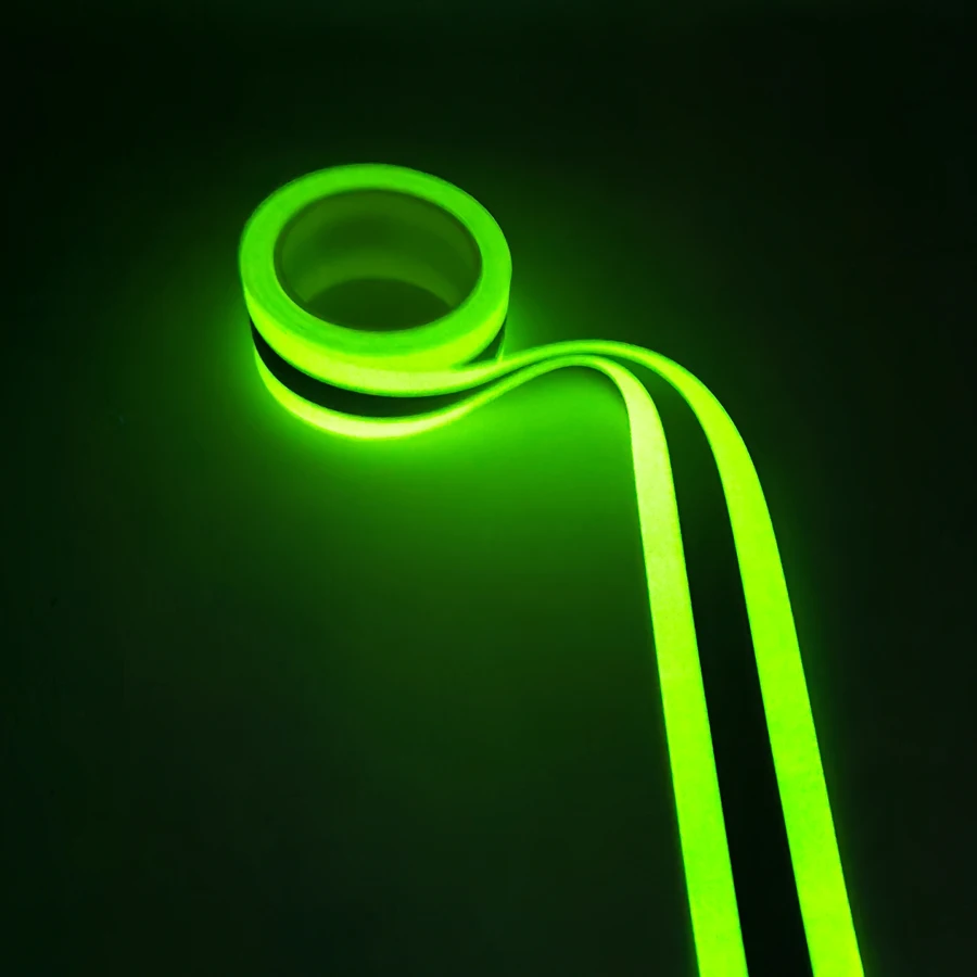 Yellow Orange Red Flame Fire Retardant Warning Safety Aramid Reflective Glow in the dark Fabric Tape