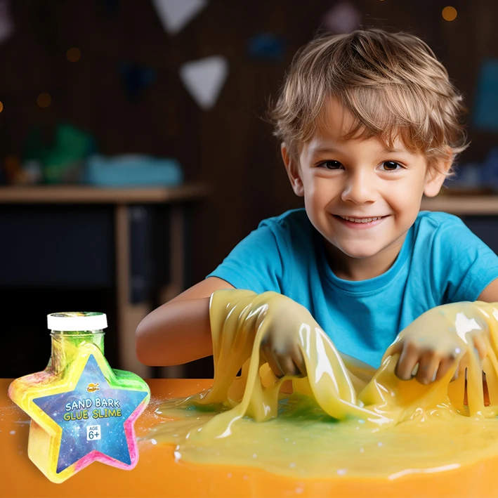2023 Low Boron Slime Snot Mud Prank Five-Pointed Star Sand Bark Glue Slime Water Snot Mud Playdough Boys And Girls