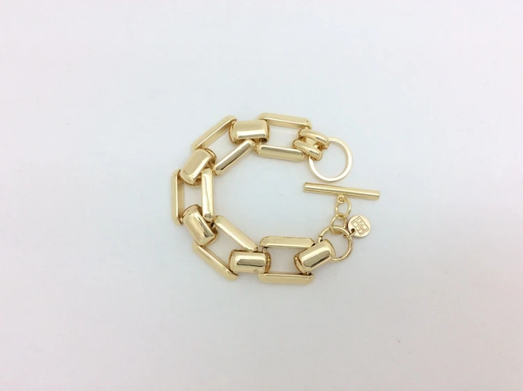 
Creative Geometric Simple Style 23K Gold Plated Jewelry Gold Bracelet 