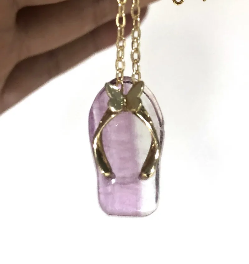 Настоящий хрустальный камень лабрадорит аметист фантомный жеод флюорит каплевидное ожерелье с подвеской большим количеством отверстий