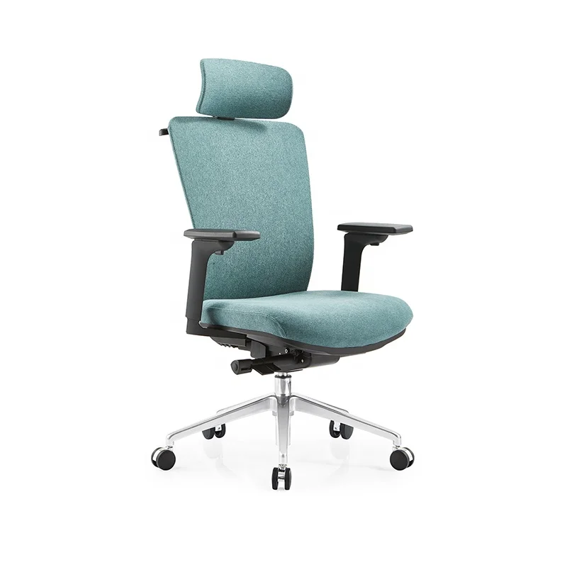 Bifma Office Furniture Factory Supplier 3D Fabric Chair Ergonomic Conference Manager Office Desk  High Adjustable Back