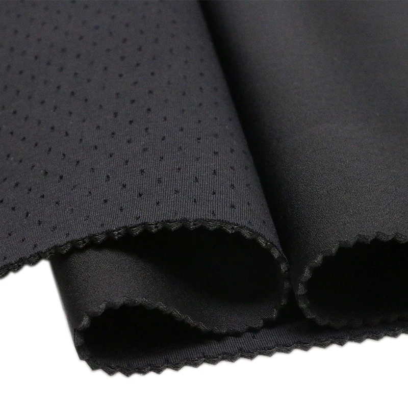 Custom Three-Layer Composite Checkered Jacquard Stretch Cloth Punched Sbr Neoprene Nylon Stretch Fabric