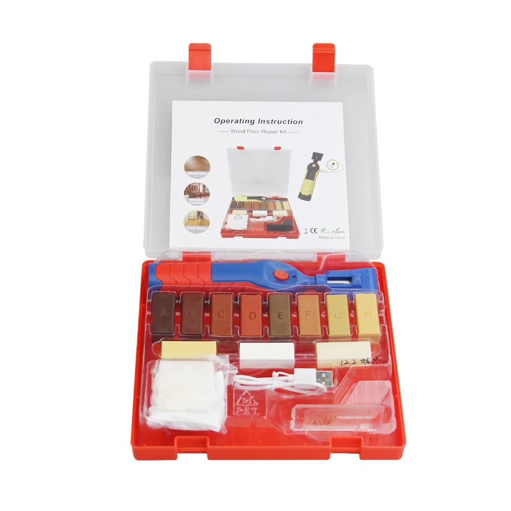 Rechargeable Furniture Wood Repair Kit,laminate floor repair kit,Wax Filler for Scratches, Damage, Holes, Countertop