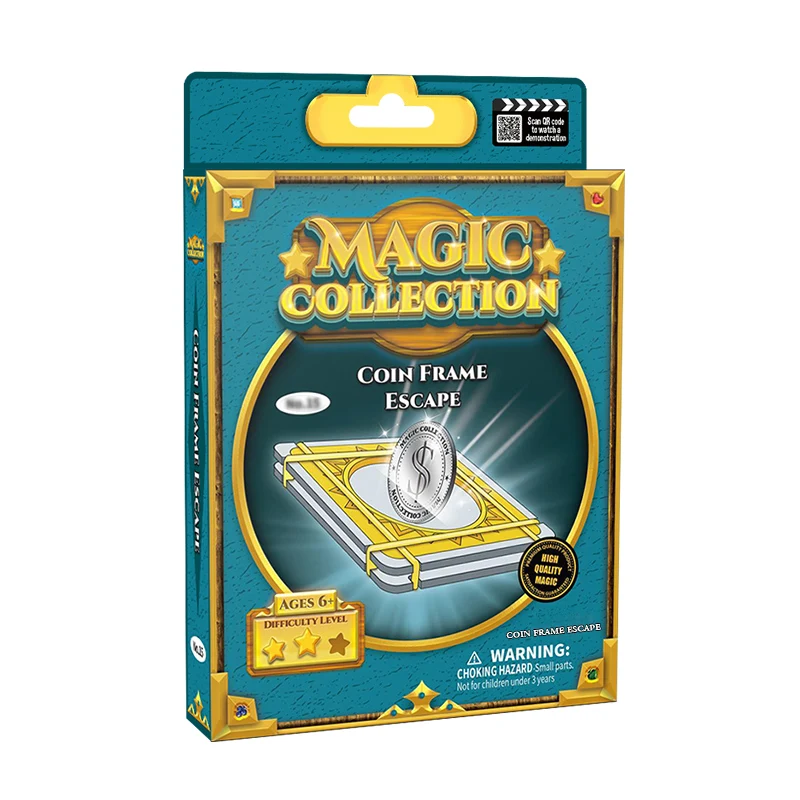 Новинка, стильная Магическая кристаллическая монета, футляр для монет, кейс для монет, Волшебный реквизит, детская игрушка