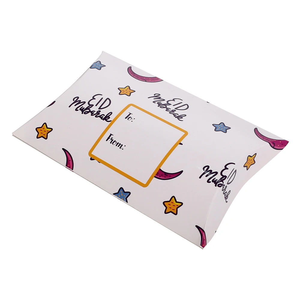 Wholesale Luxury Custom Logo Kraft Paper pillow box for jewelry with brand