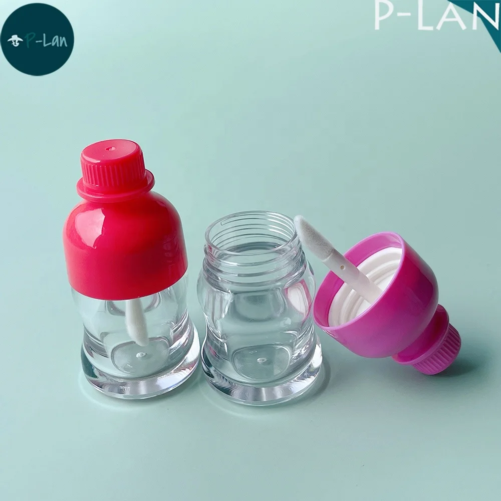 P-Lan Stock Drink Bottle Cola Shape 5ML Empty Liptint Tube Container Yellow Pink Green Cosmetic Coke Lip Gloss Bottle For Girls
