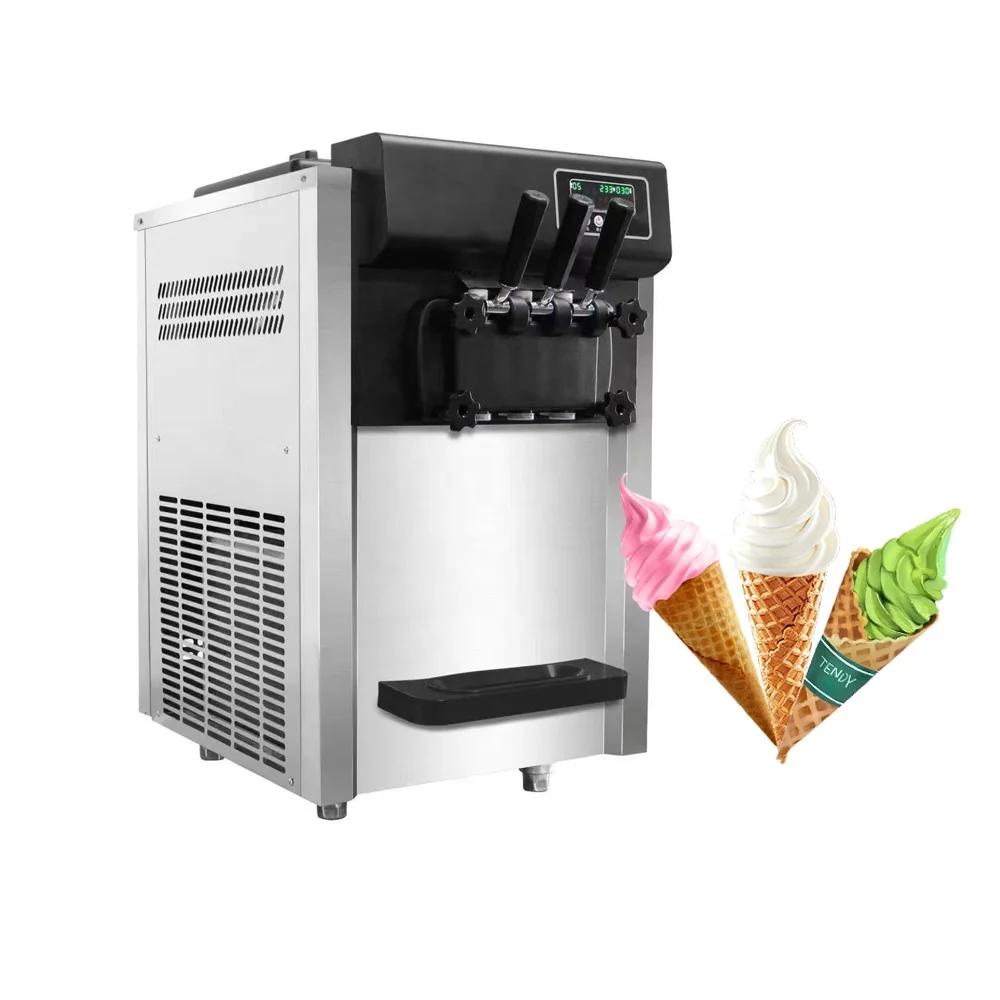 Ice Creme Machine A Creme Glacee Glace Italienne Appareil Pro Eis Maschiene Gelatiera Ice Cream Maker with Compressor