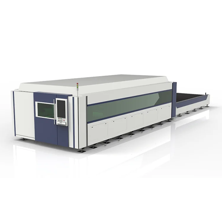 High Power CNC Fiber laser cutting machine 6000w 8000w 10000w Hydraulic exchange table fiber laser metal cutter