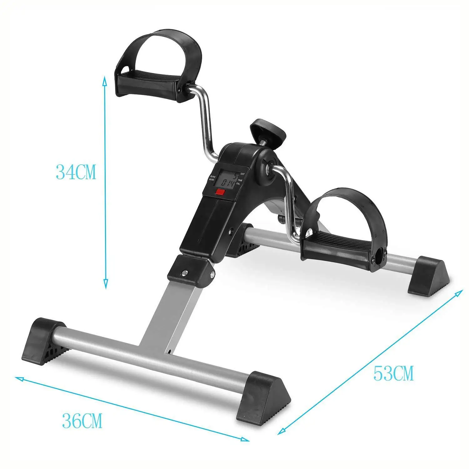 Under Desk Bike Pedal Exerciser with Electronic Display for Legs and Arms Workout Mini Pedal Exercise Bike