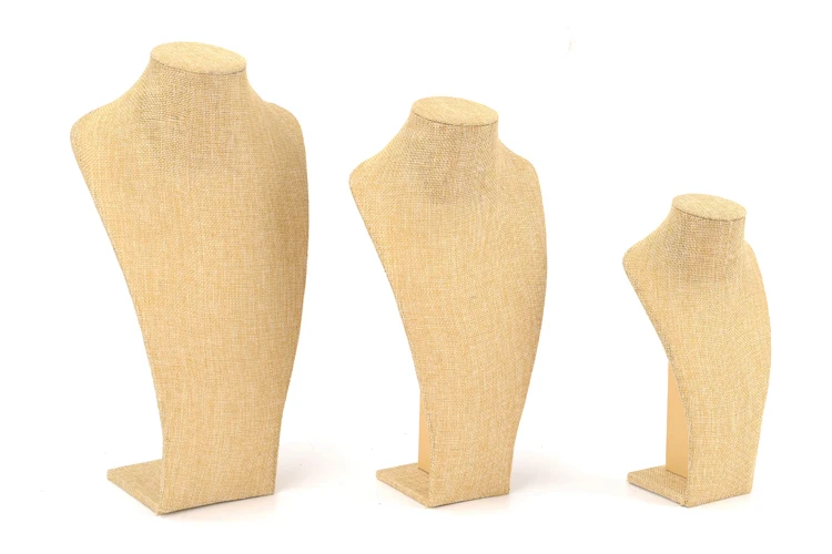
High-Quality Linen Necklace Mannequin Display Stand Silicone Mold Necklace Display Waterproof Damp-proof Necklace Jewelry Displa 