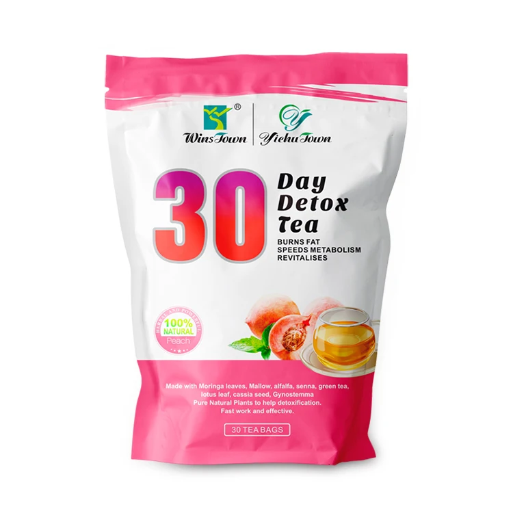 Flat Tummy Tea Shaped Skinny 30 Day Detox Slimming Tea Peach Fruit Tea Bags