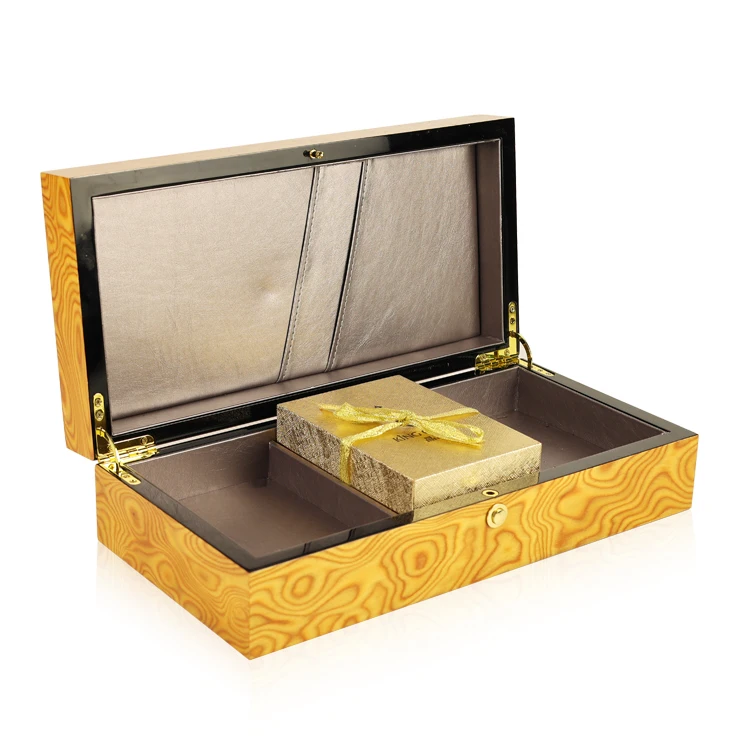 Luxury Gold Glossy Lacquer Ramadan Box High End Nuts Cake food wooden gift boxes chocolates boxes