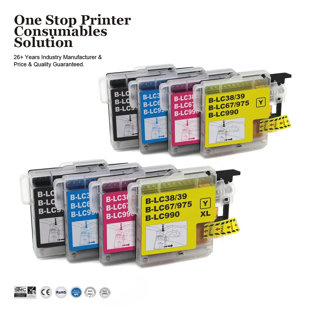 INK-POWER LC38 LC39 LC67 LC975 LC990 Premium Compatible Color Inkjet Ink Cartridge for Brother MFC-5890CN MFC-5895CW MFC-6890CDW