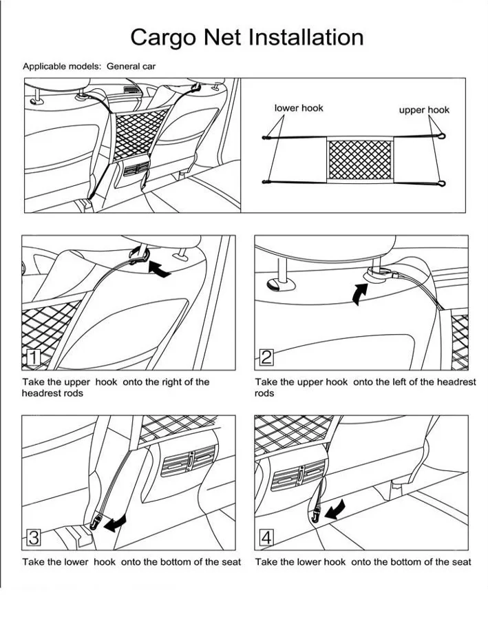 Hot Sales Car Net Bag Mesh Organizer 3-Layer  Pet  Kids Seat Barrier Backseat Mesh Net for Cars