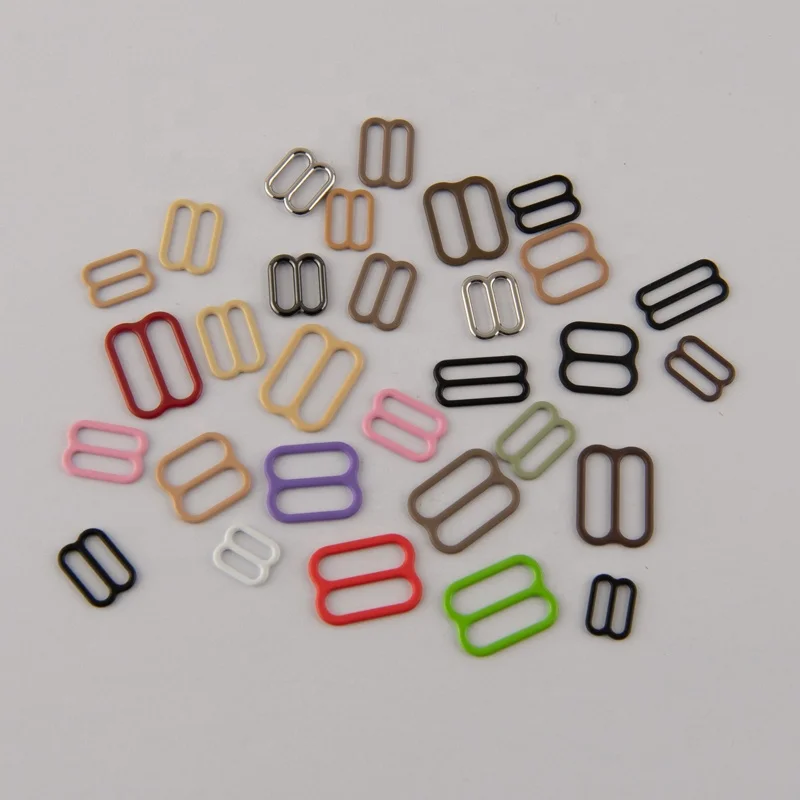Nickel Free Colorful Bra Strap Buckle Clasp Adjustment Slide Parts