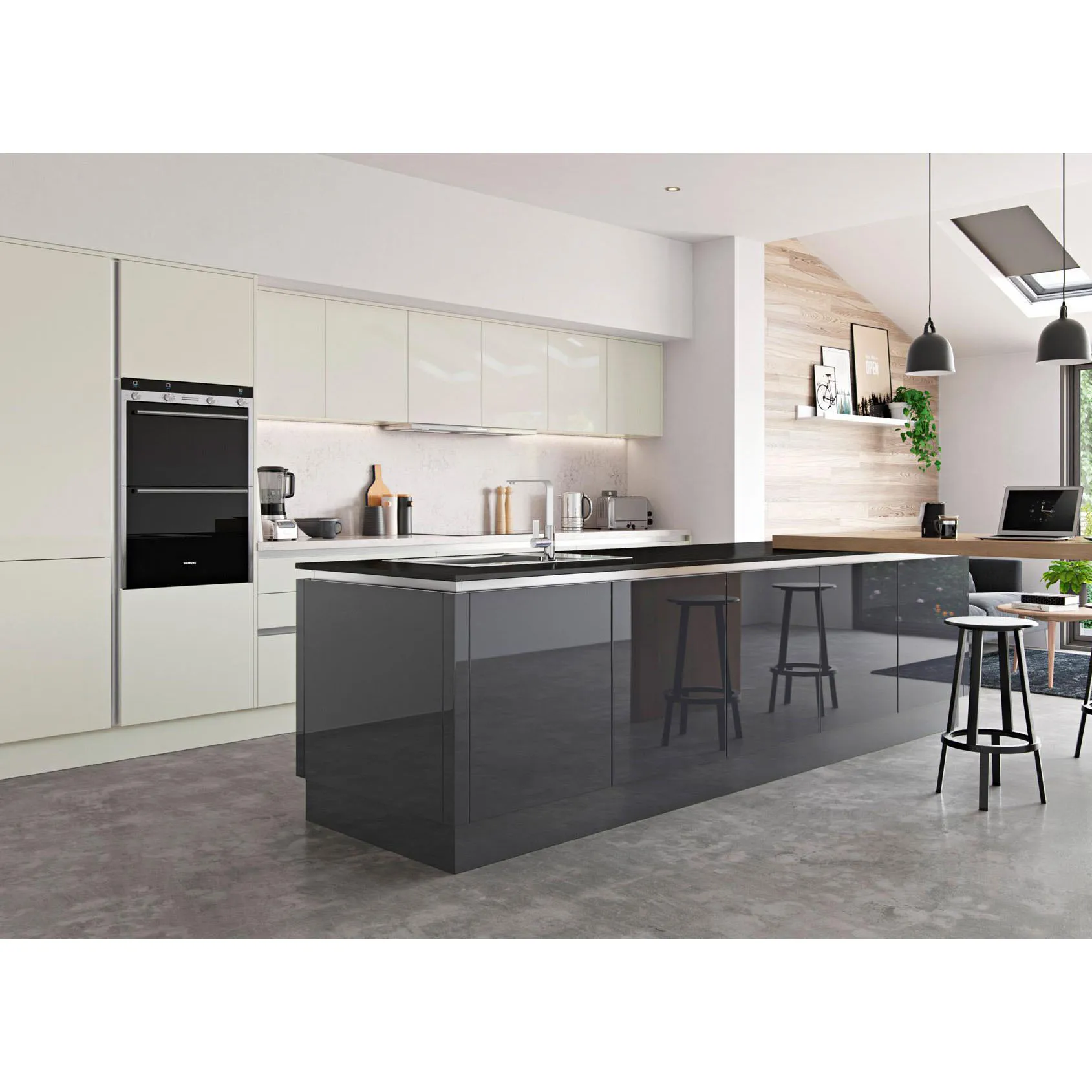 White Popular classic design plywood  quality control timber lacquer style kitchen cabinets