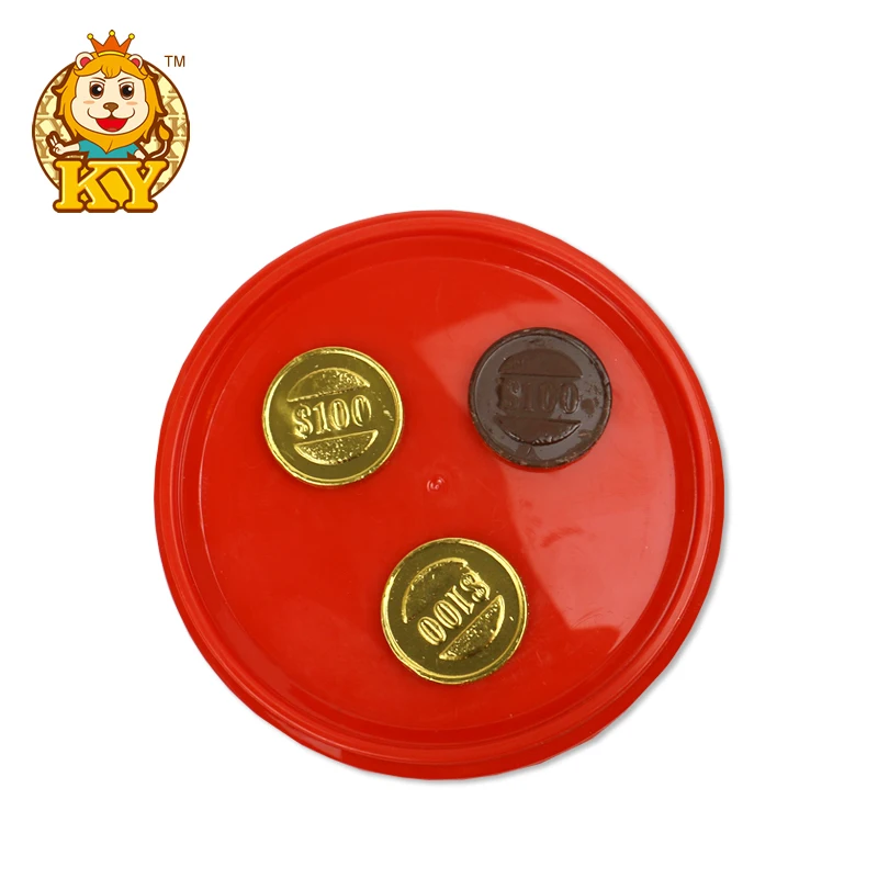 Manufacturer wholesale chinese custom chocolate gold foiled coins top seller chocolate coin  candy sweets  for kids