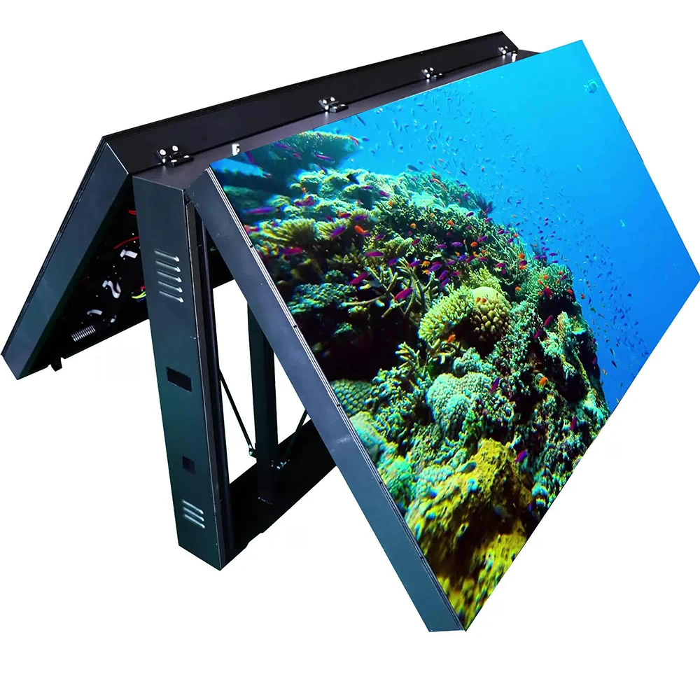 Outdoor Customized  P4 P5 P6.67 Advertising LED Display Screen Double Sided Screen for Advertisement