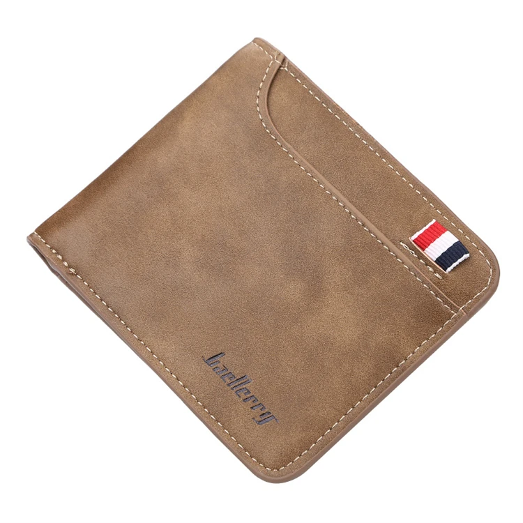 2024 customized retro small slim credit card holder pu leather wallet