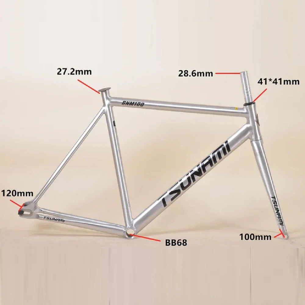 Mountain bike frame 700c variable speed road bicycle rack Aluminum alloy racing track bicycle Fixed Gear BIKE Frame+front fork