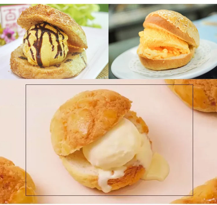 Electric Panini Gelato Sandwich Ufo Hamburger Gelato Panini Press Machine For Snack Shops / Cafes