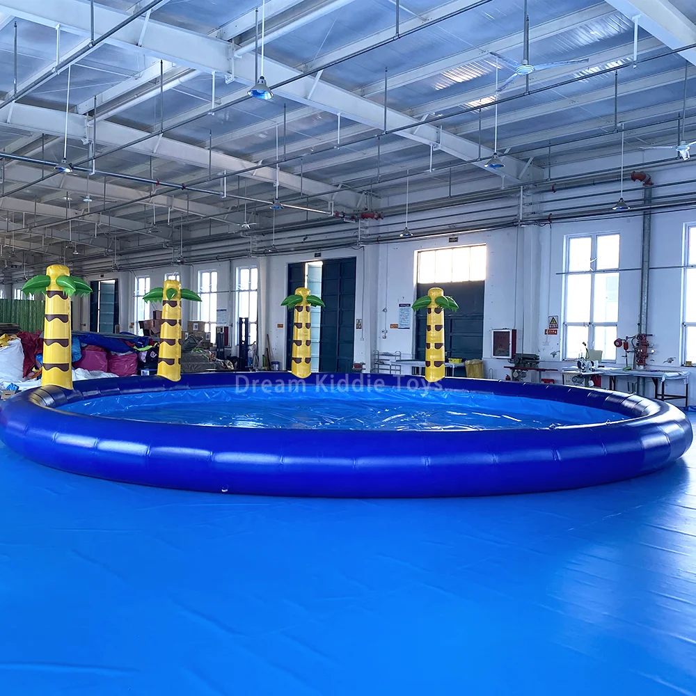 Custom Big Inflatable Water Park Equipment Playground Slide With Swimming Pool Outdoor For Kids And Adults