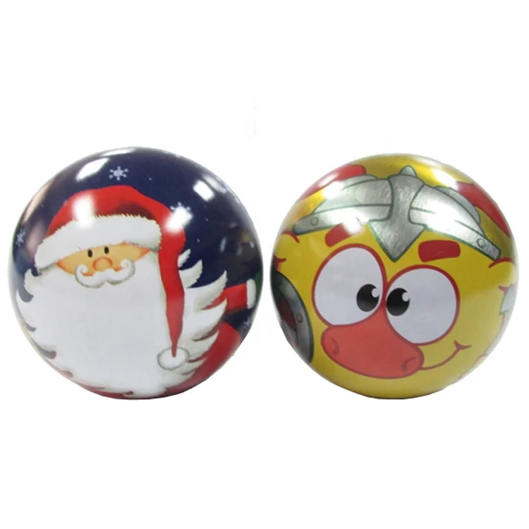 Custom Printed Decorative Ball Shape Tin Box For Gift Packaging